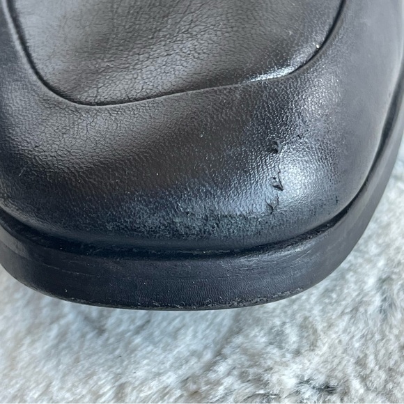 Bruno Magli Black Leather Oxfords VINTAGE Designer Rammola Size 10M - Picture 10 of 11